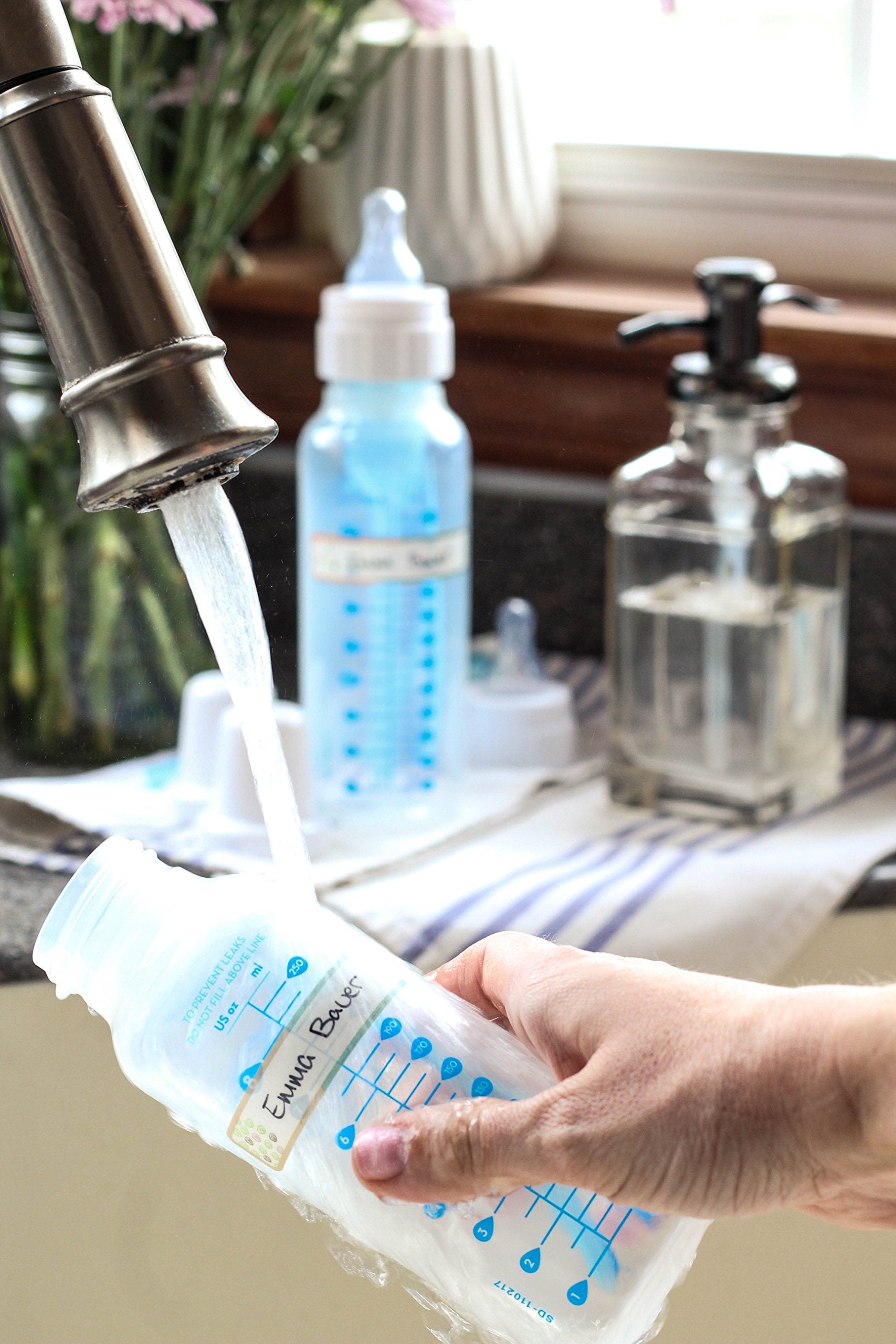 Lil' Labels Write-On bottle label with clear name space