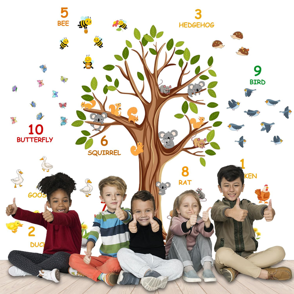 Lilacanthara bright-color illustrations attract attention during counting activities.