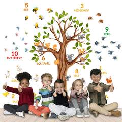 Lilacanthara bright-color illustrations attract attention during counting activities.