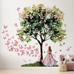 Lilacanthara nursery wall sticker set stays on clean surfaces and removes cleanly.