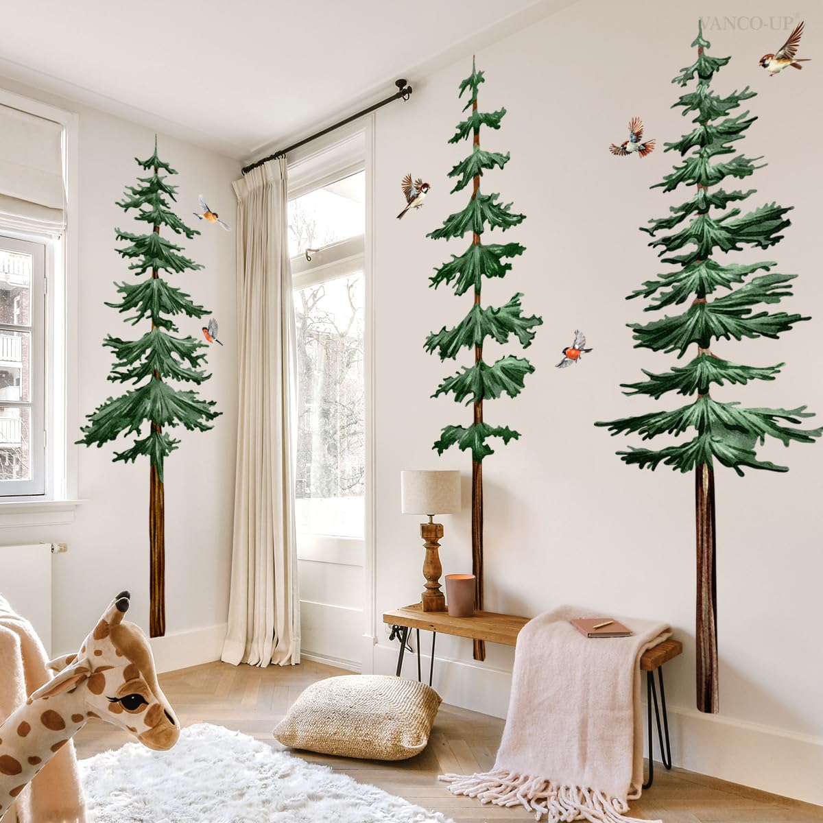 Lilacanthara wall sticker sheet enables easy DIY space planning.