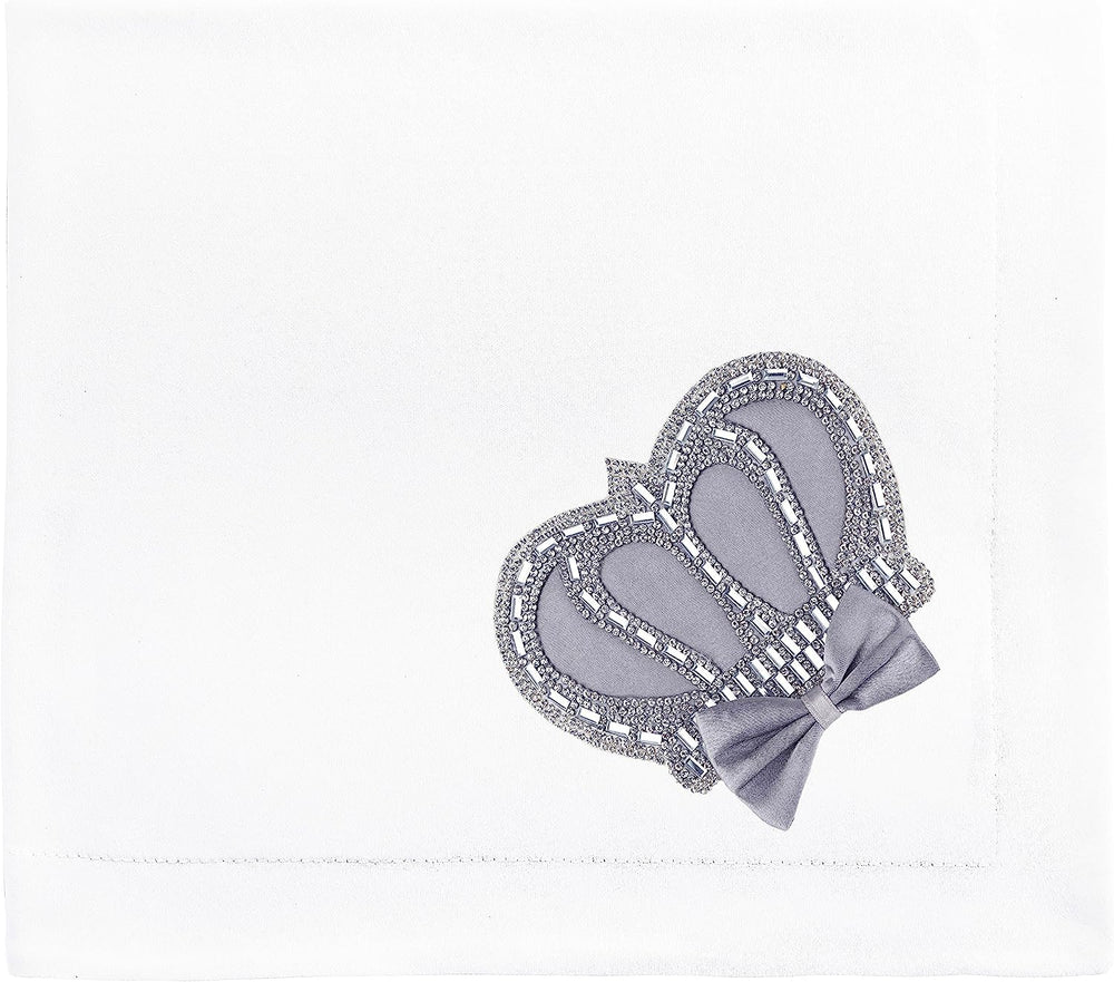 Lilax soft cotton swaddle blanket grey folded demonstrating versatile use for swaddling or cuddling