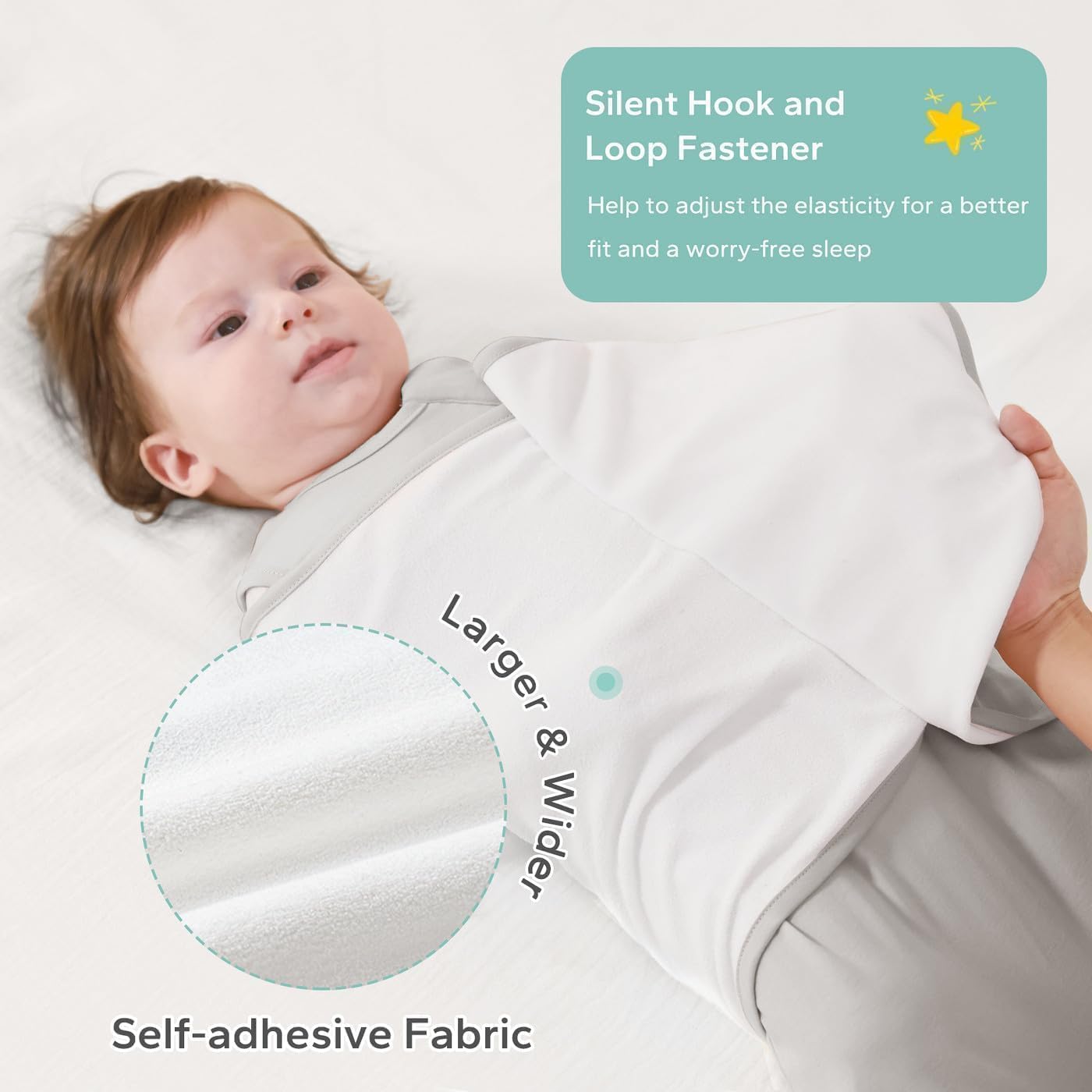 LILBESTIE size chart highlights correct fit for newborn to 6 months