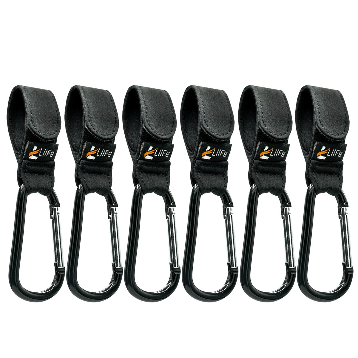 LilFe stroller hooks hanging setup for hands-free strolling