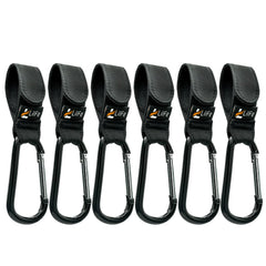 LilFe stroller hooks hanging setup for hands-free strolling