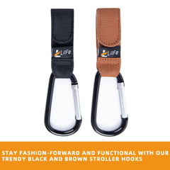 LilFe stroller hooks toy and water bottle loop keeps kid items handy.