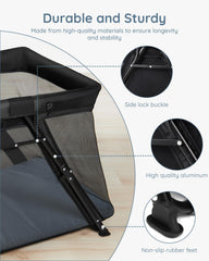 Lilian&Gema travel crib used as a secure baby bed for rest.