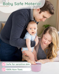 Lilian&Gema alginate gel close-up highlighting gentle formula for newborn use.