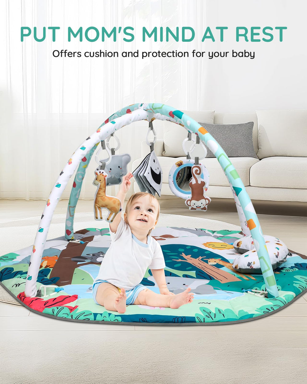 Anti-slip bottom keeps Lilian&Gema mat secure on smooth floors