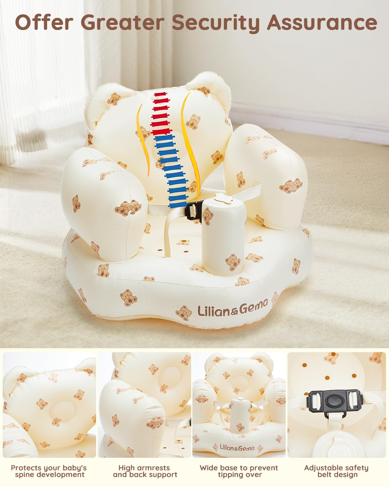 Lilian&Gema floor-use scene on living room mat shows versatile indoor placement.