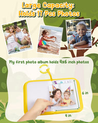 Lilian&Gema compact 4x6 pockets protect photos from drool during on-the-go days.