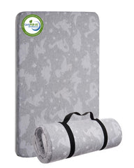 Lilian&Gema pack and play mattress foam detail showing high elasticity foam for comfort.
