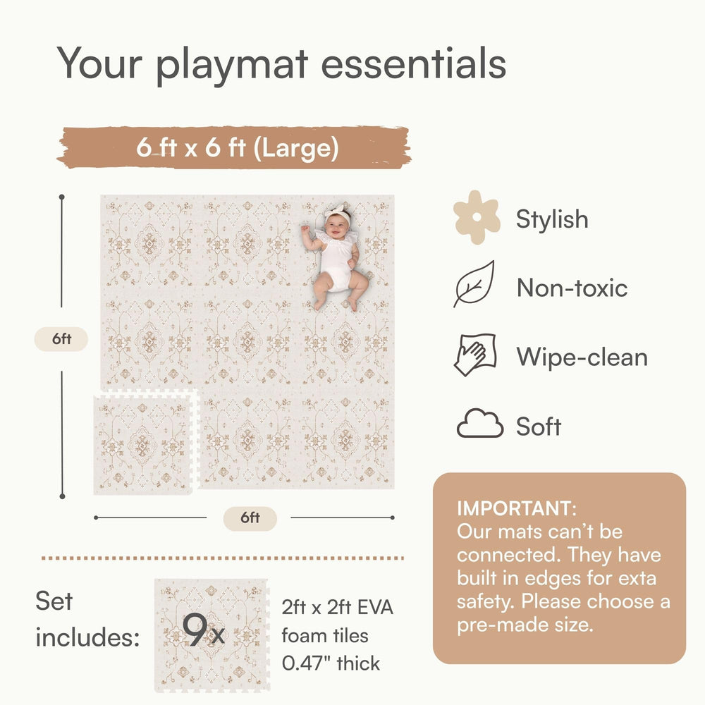 Lillefolk durable tiles support growing toddlers during crawling and sitting.
