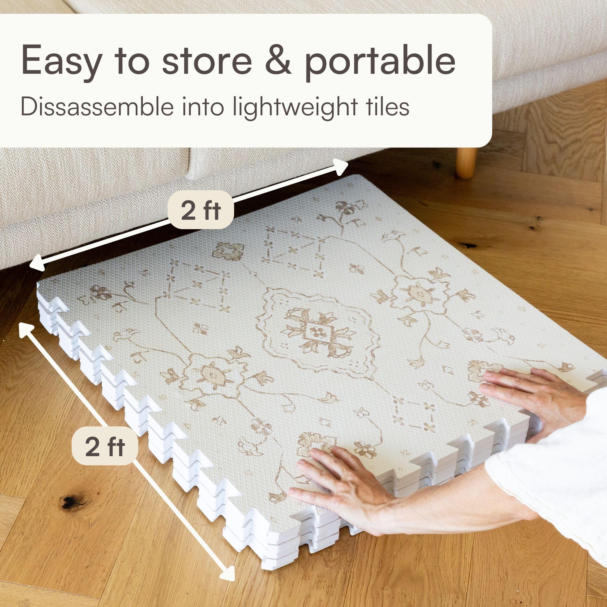 Lillefolk safe edge design prevents loose edges and curious fingers.