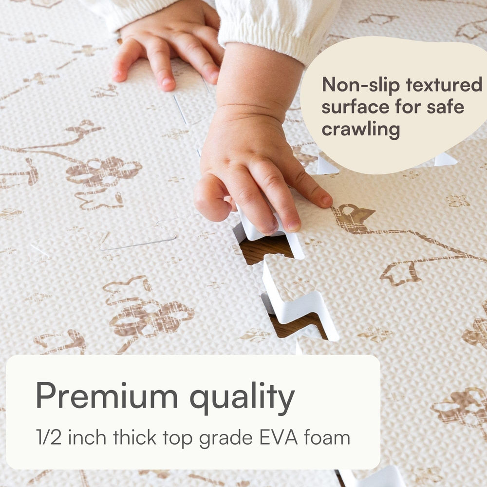 Lillefolk baby play mat wipe-clean surface keeps play areas tidy.