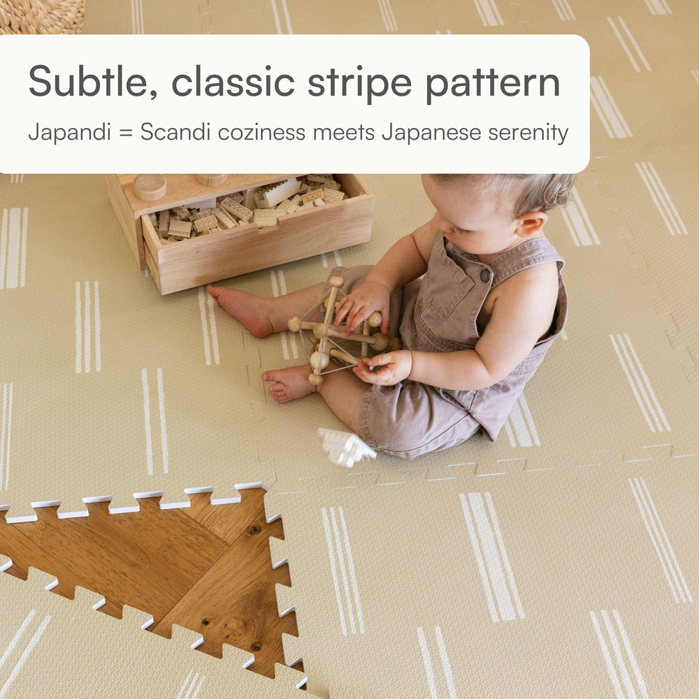 Lillefolk interlocking 2x2-foot tiles ensure quick setup and sturdy flooring