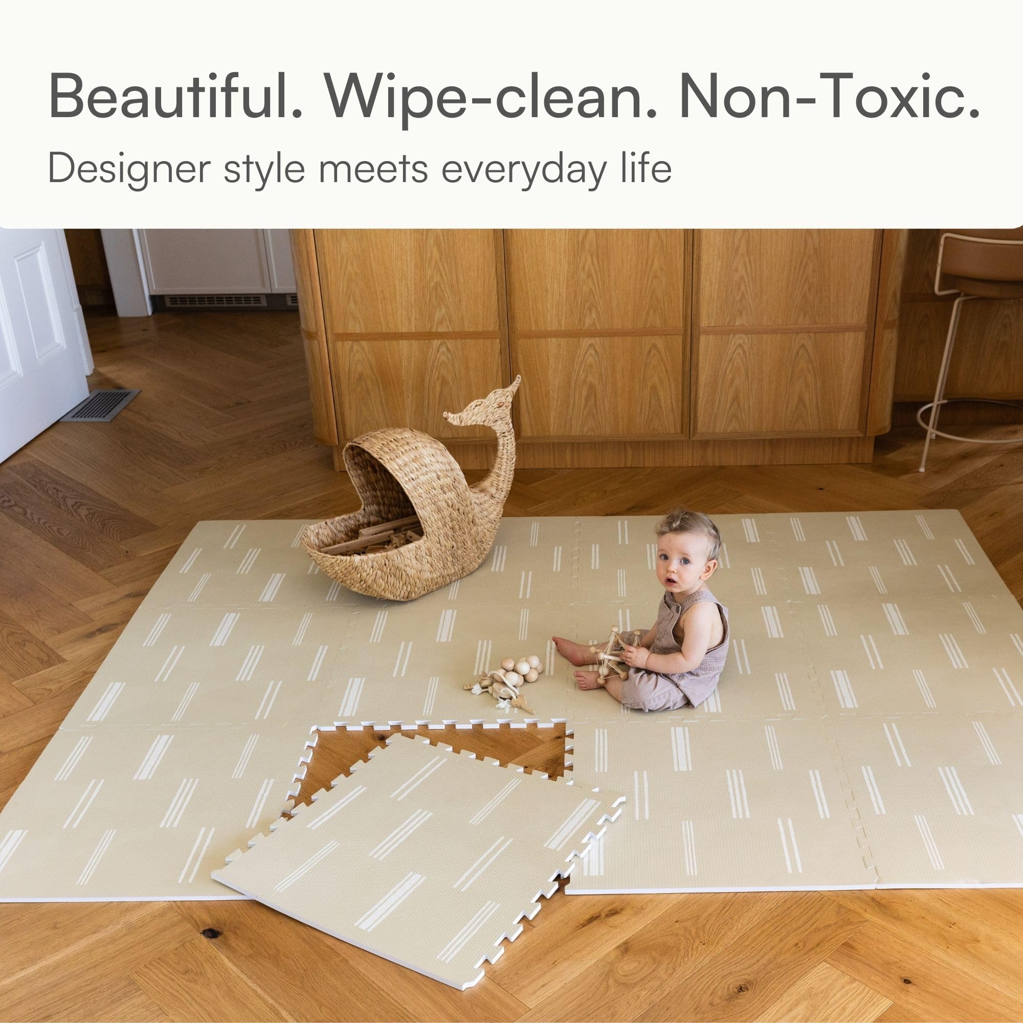 Lillefolk PVC-free play mat keeps nurseries safe and clean for everyday use