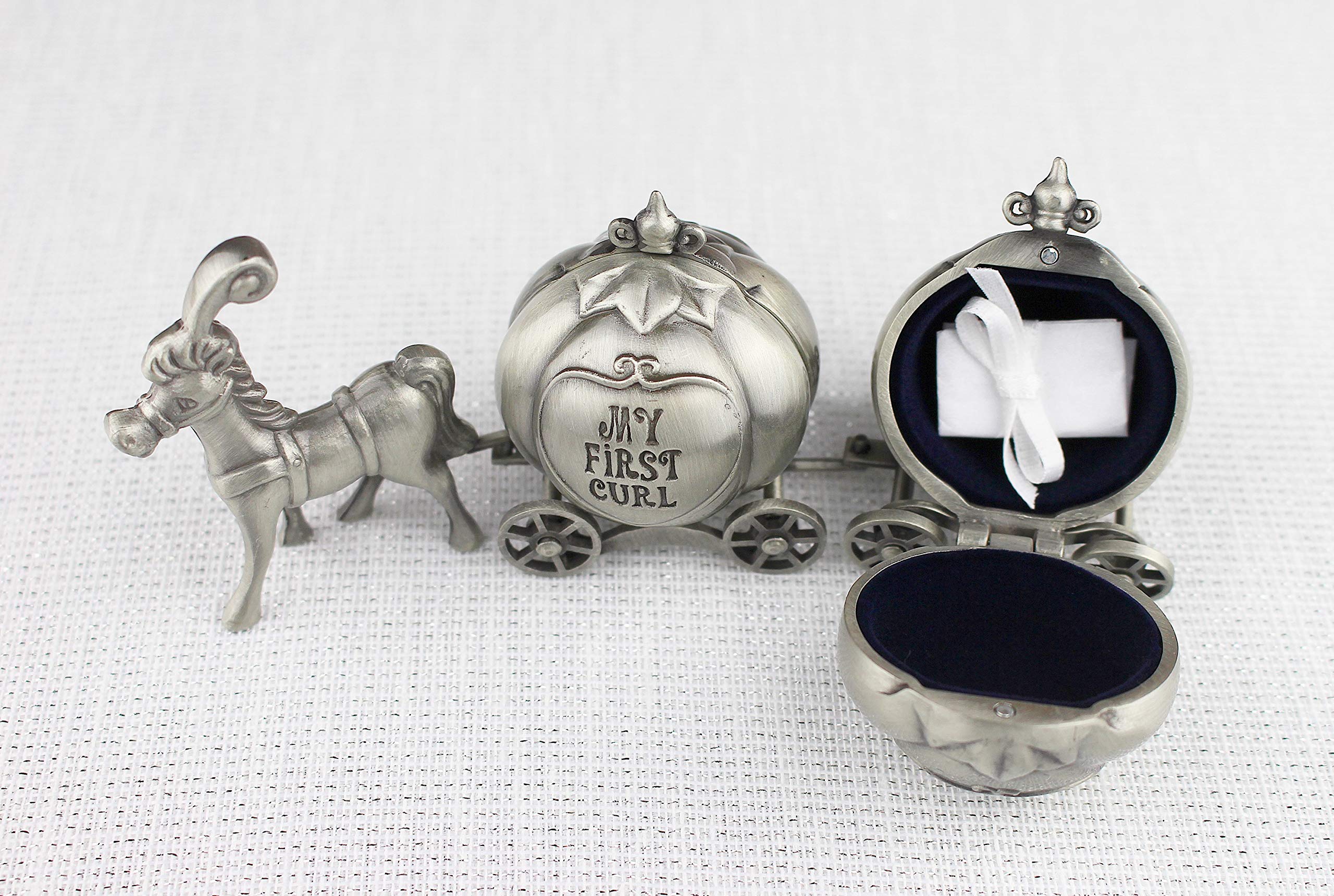 Lillian Rose pumpkin-engraved curl keepsake marks another cherished moment.
