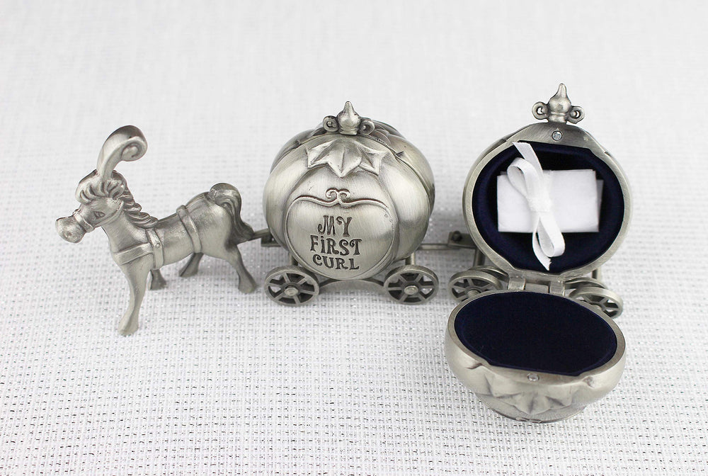 Lillian Rose pumpkin-engraved curl keepsake marks another cherished moment.
