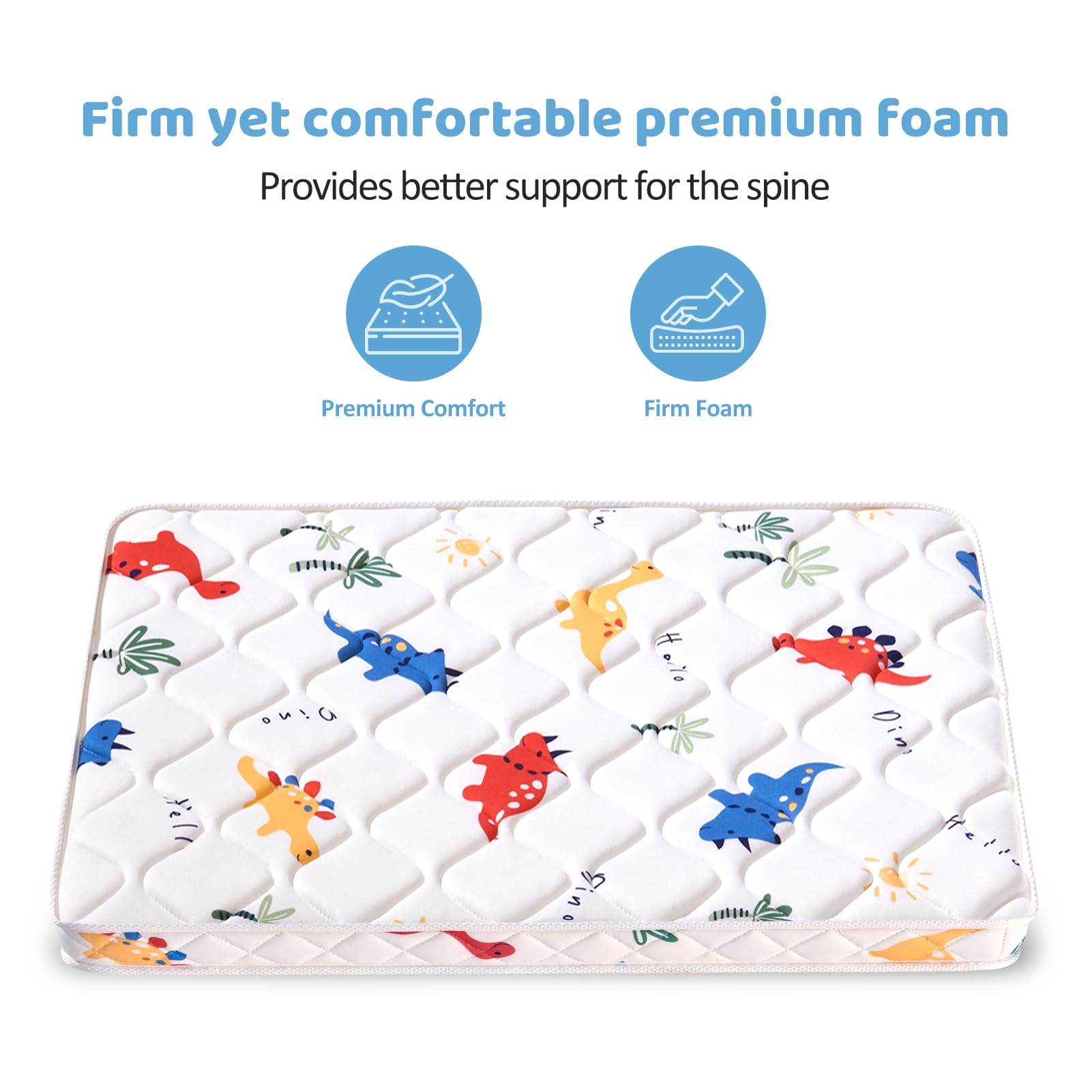 Lillibearas Pack and Play Mattress remains quiet and odor-free for peaceful naps.