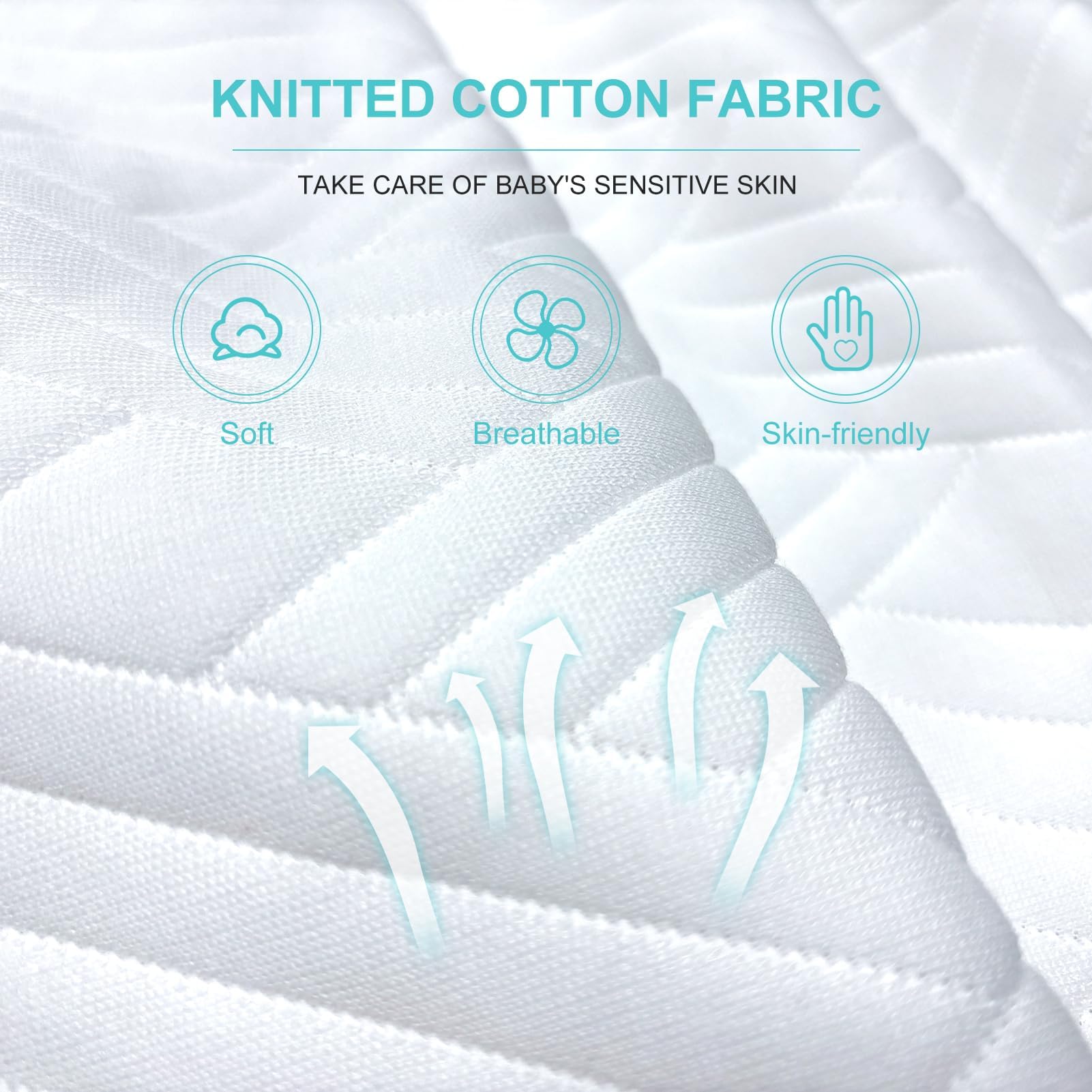 Lillibearas pack-n-play mattress topper foam provides firm support for growing babies.