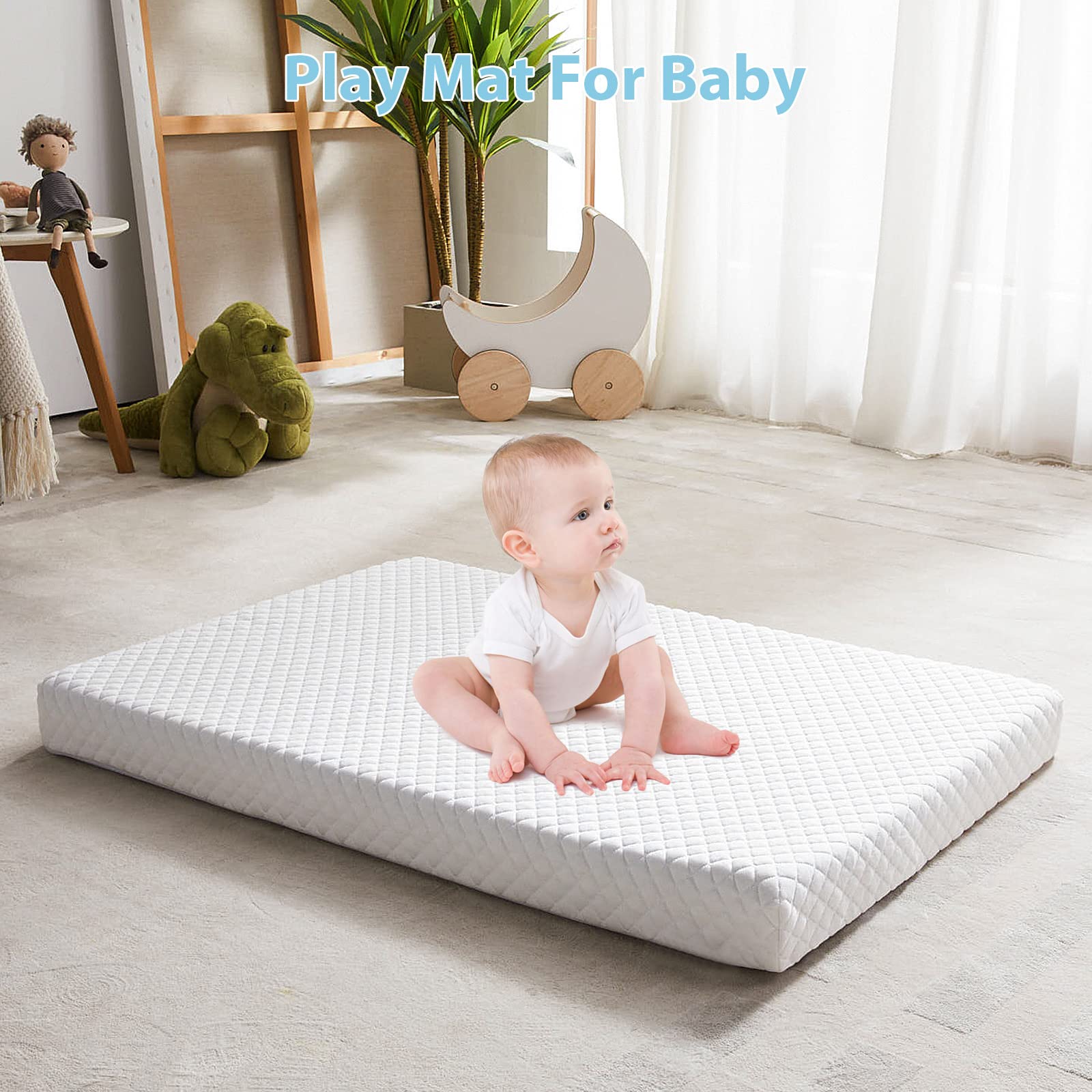 LILNAP fits most portable beds 38x26 inches with a 3-inch depth.