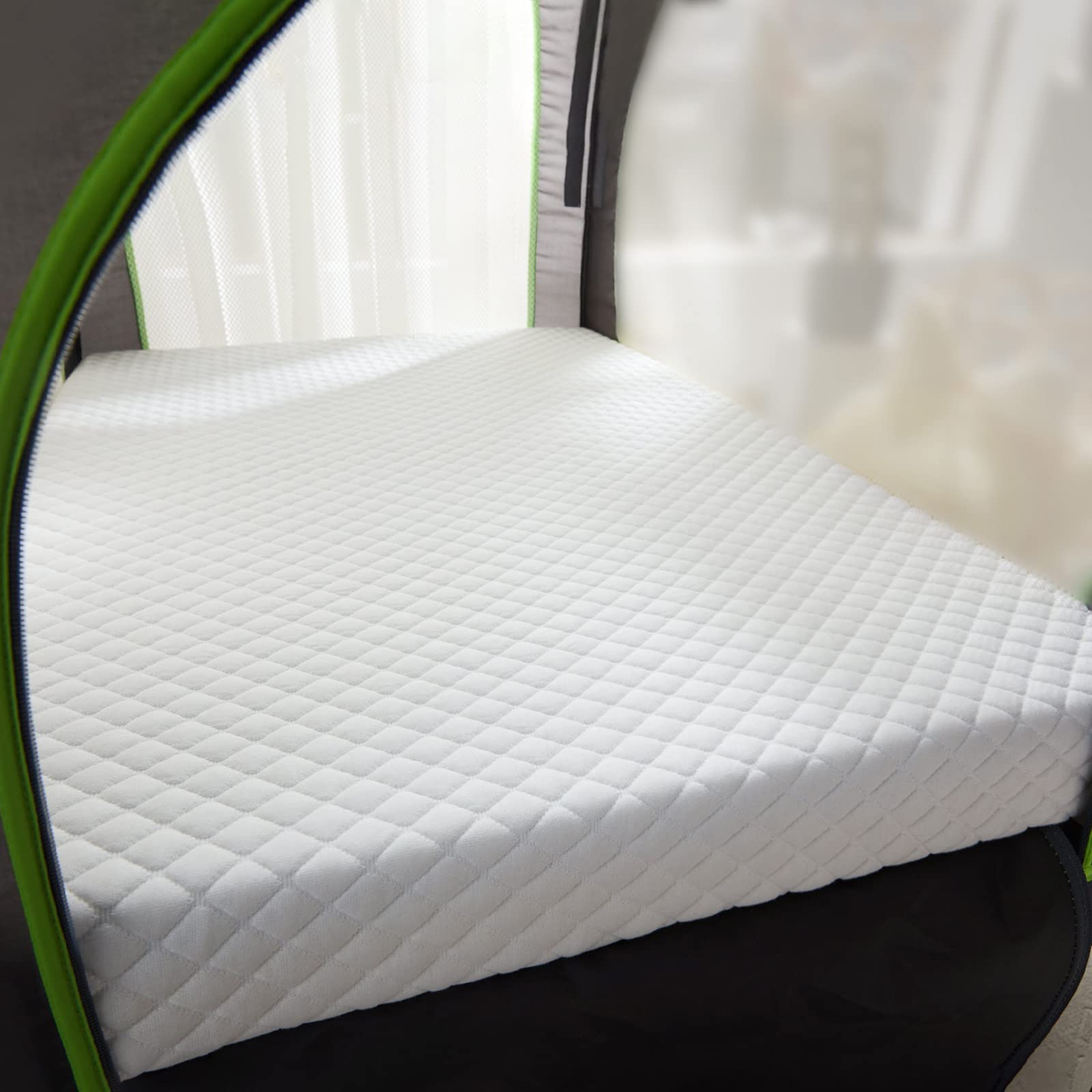 LILNAP pack-and-play mattress 38x26 waterproof cover keeps travel clean and comfy.