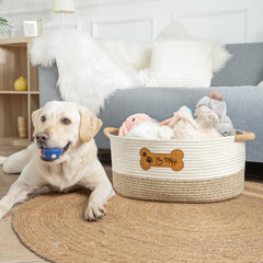 LILO DESIGN CO. large storage basket for organizing dog and cat toys.