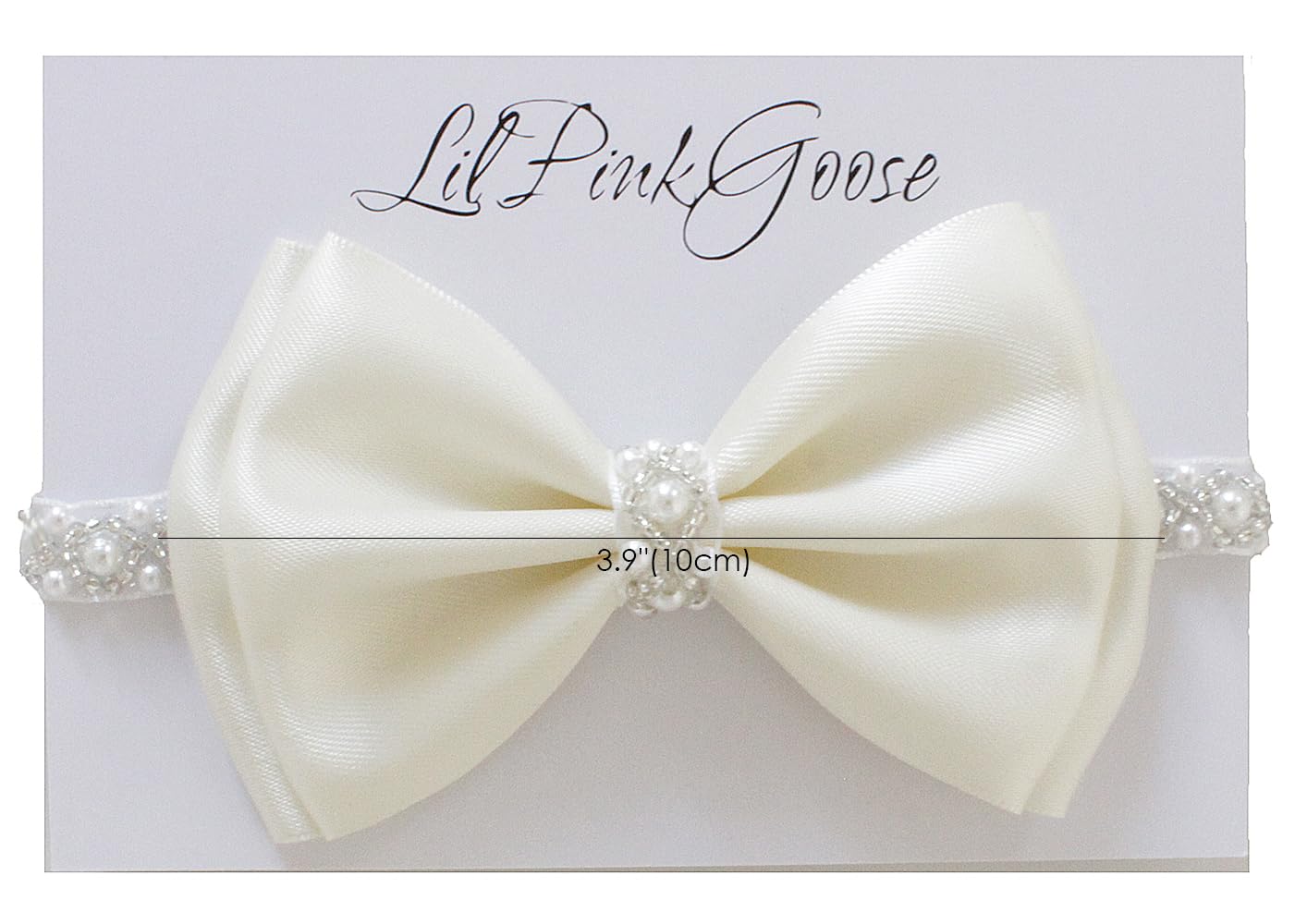 LilPinkGoose pearl rhinestone band adds sparkle to newborn styling