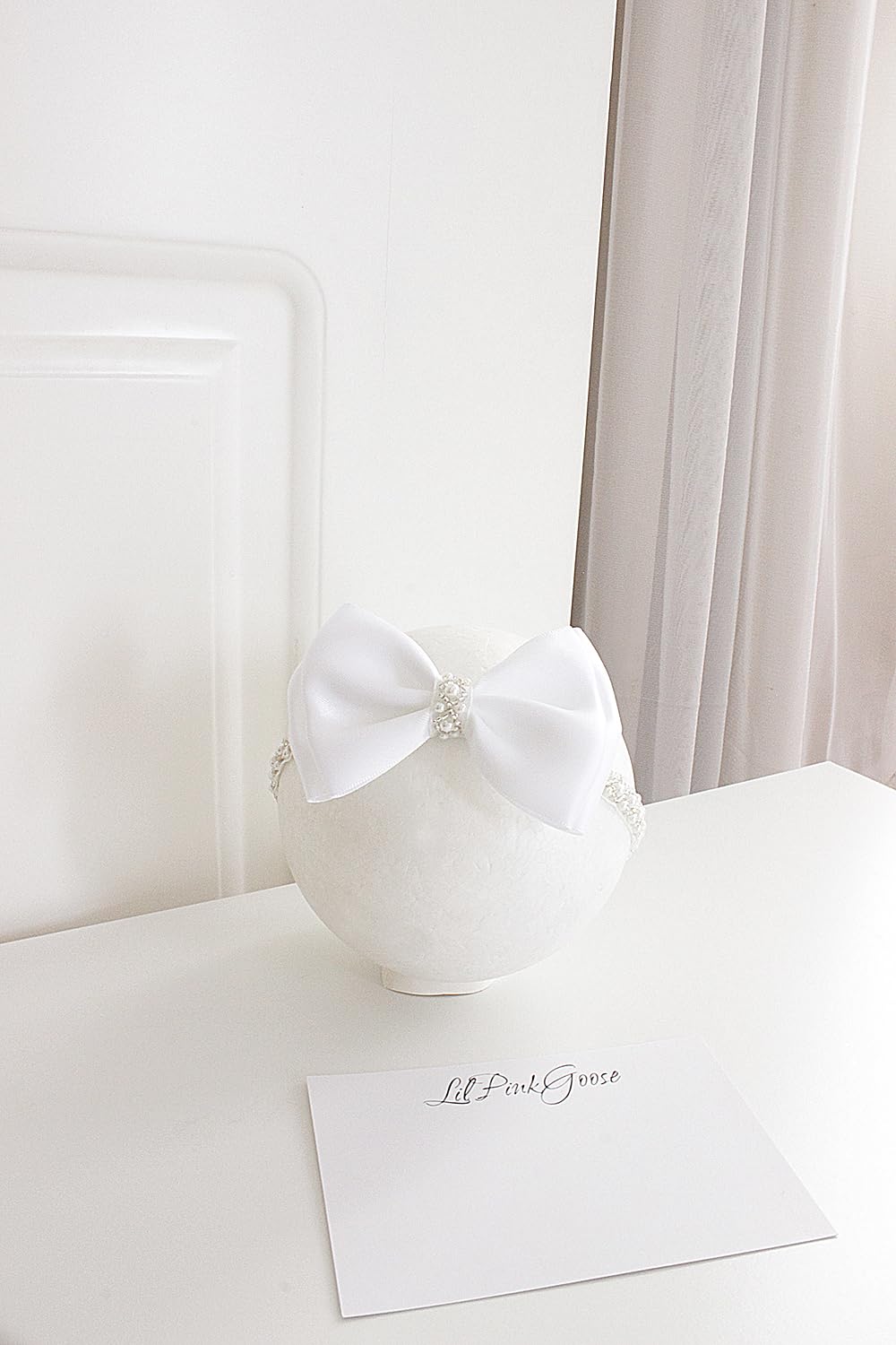 LilPinkGoose soft, gentle-feel headband for baby comfort