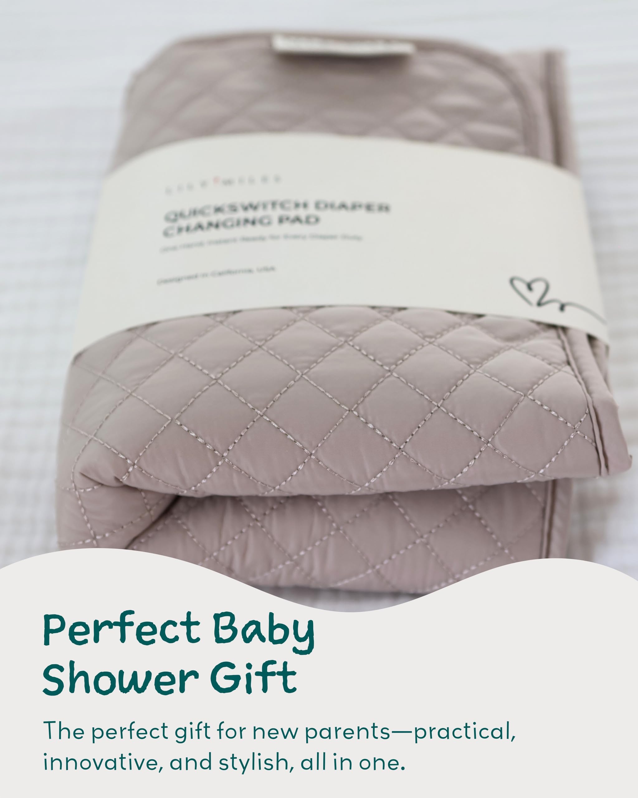 Lily Miles cozy quilted surface provides soft cushioning during changes.