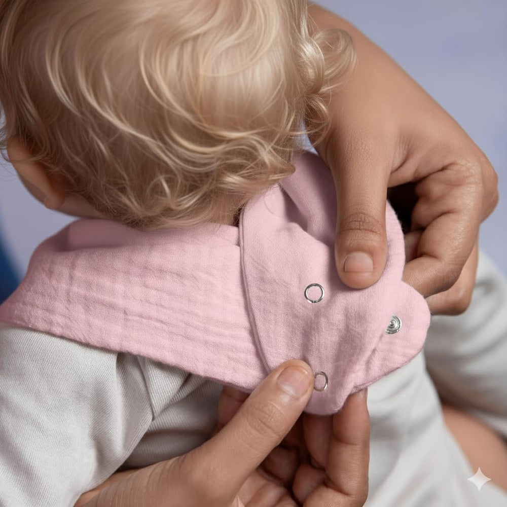 LILY O LAUREL unisex design bib for boys and girls at meals