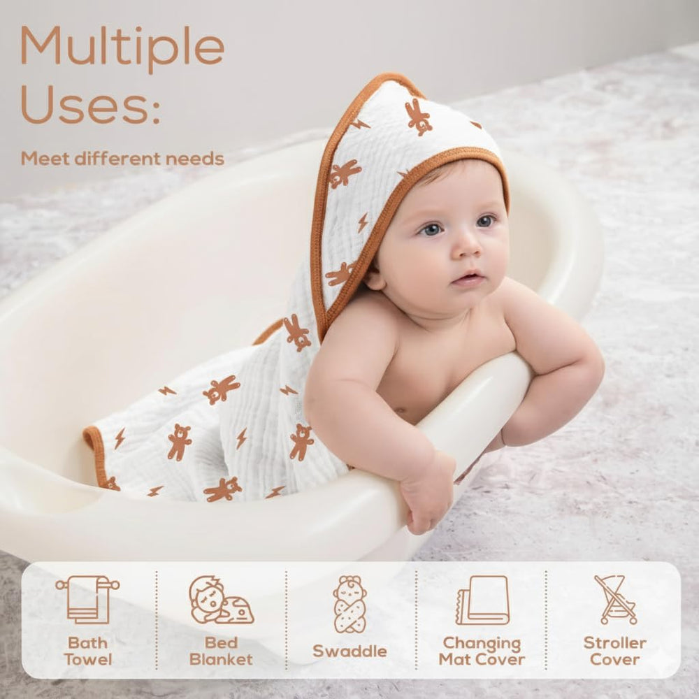 LILY O LAUREL absorbent baby towel closeup shows quick-drying fibers