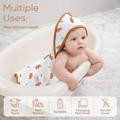 LILY O LAUREL absorbent baby towel closeup shows quick-drying fibers
