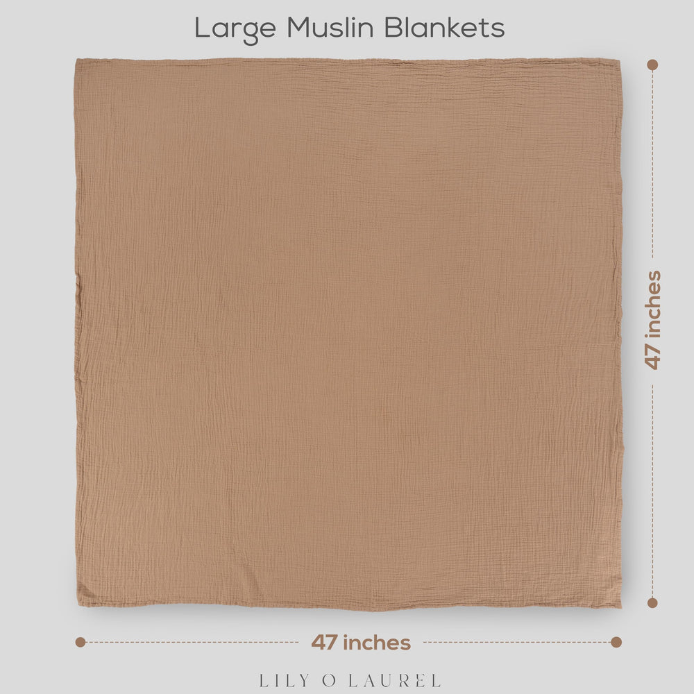 Close-up shows airy weave and gentle texture from LILY O LAUREL muslin.