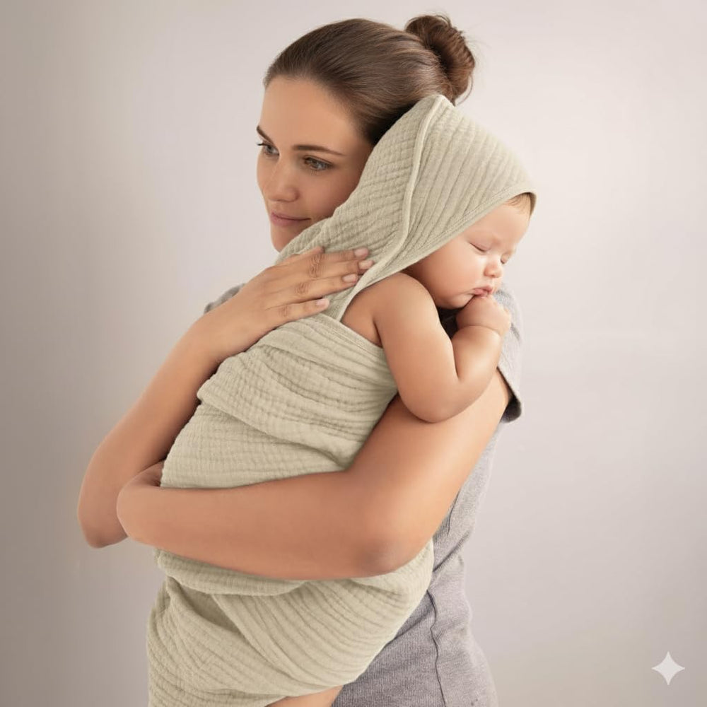 LILY O LAUREL muslin towels ideal for quick drying and gentle skin contact.