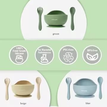 Dishwasher-safe Lilyland bowls and utensils simplify cleanup after meals