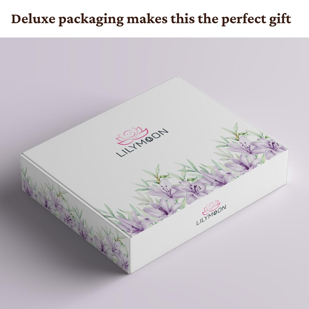 LilyMoon changing pad packaged in a gift box for baby showers.