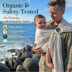 Lilymoon close-up of organic hemp-eucalyptus fabric showing breathable softness for baby skin.