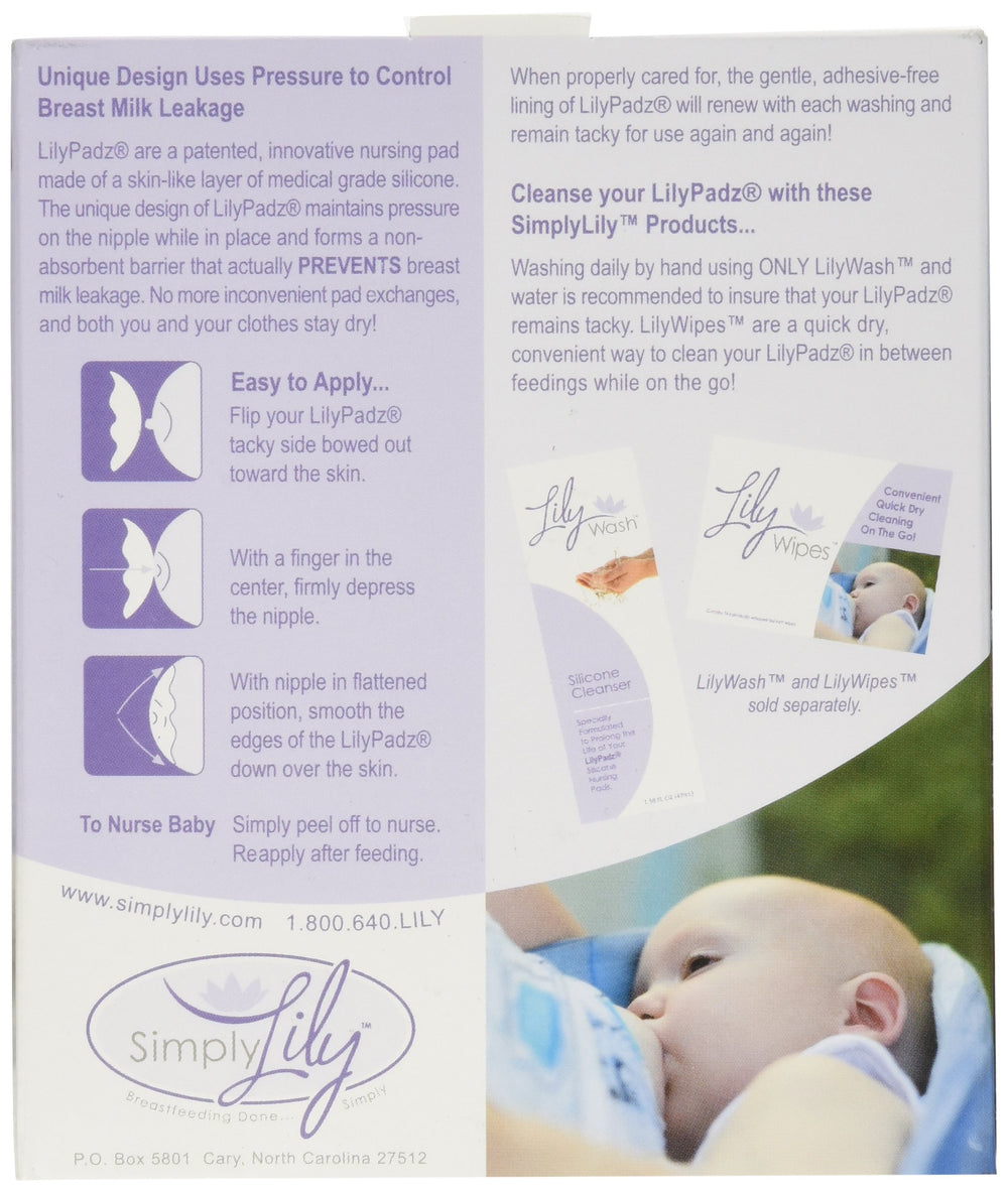LilyPadz silicone nursing pads, regular size, help keep milk in and prevent leaks.
