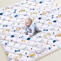 LILYVIBEBEARHAPPY baby play mat 71x59 inch offers spacious crawling area for family fun.