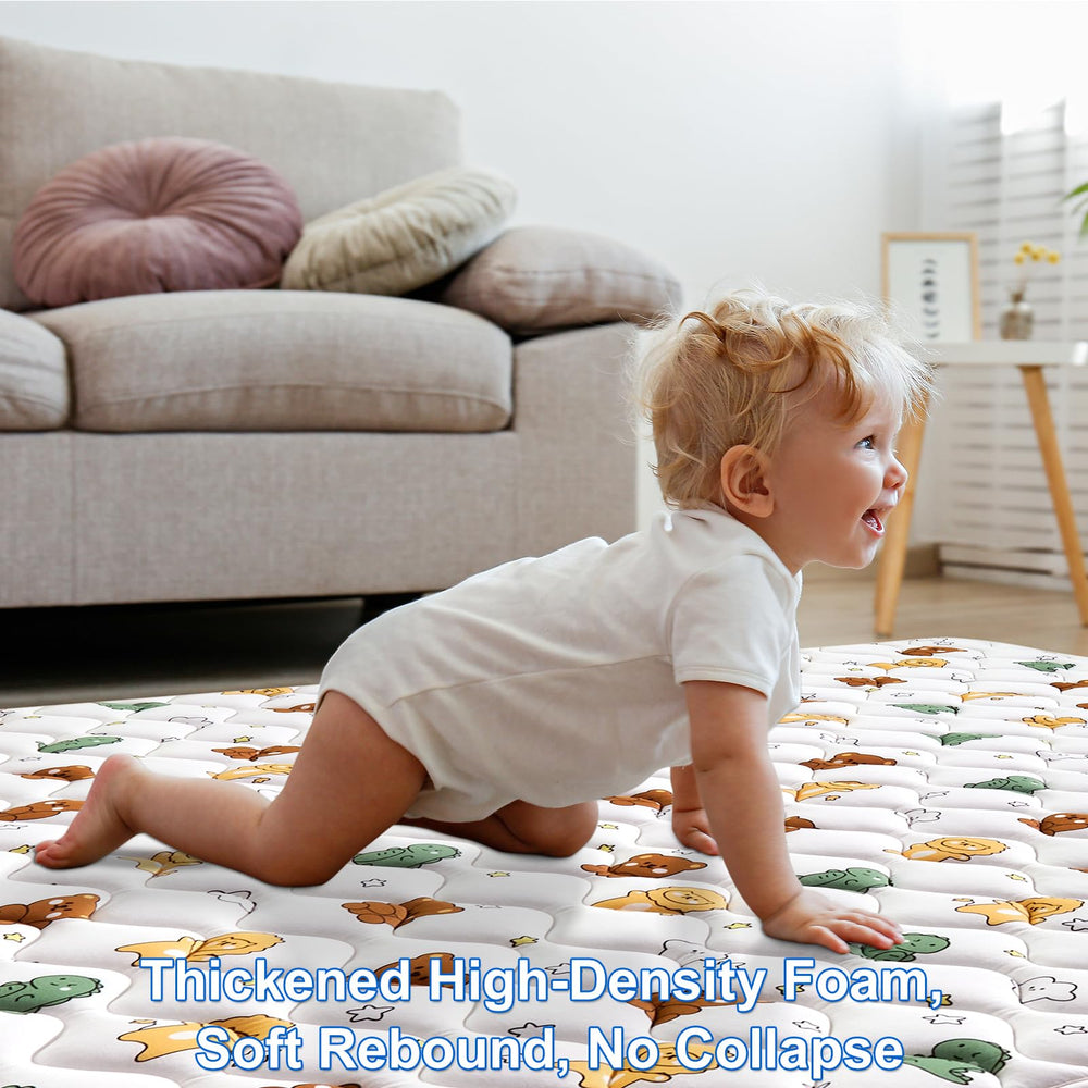 LILYVIBEBEARHAPPY BPA-free, odorless foam supports gentle play sessions.