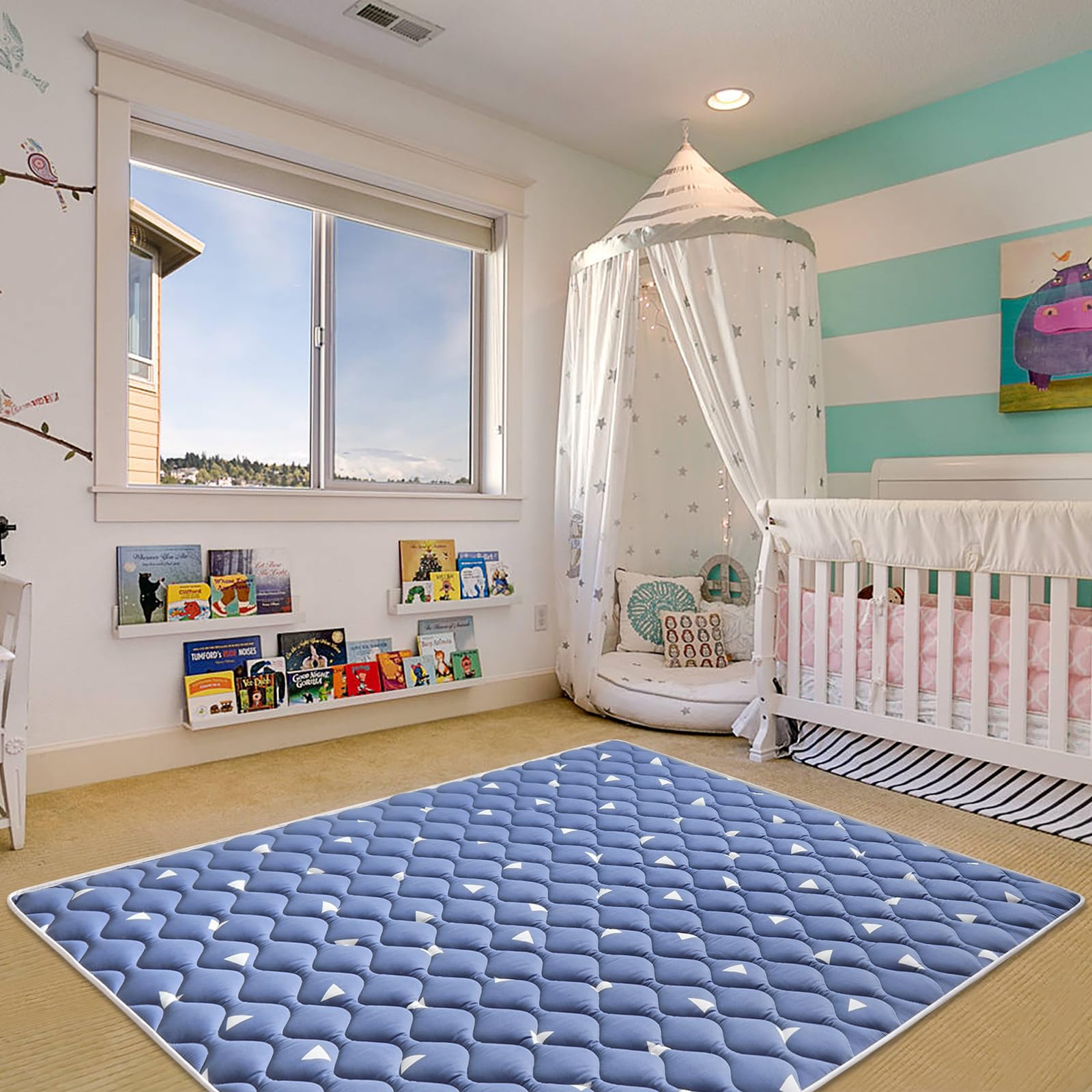 LILYVIBEBEARHAPPY crawling mat for playpen supports safe exploration at home
