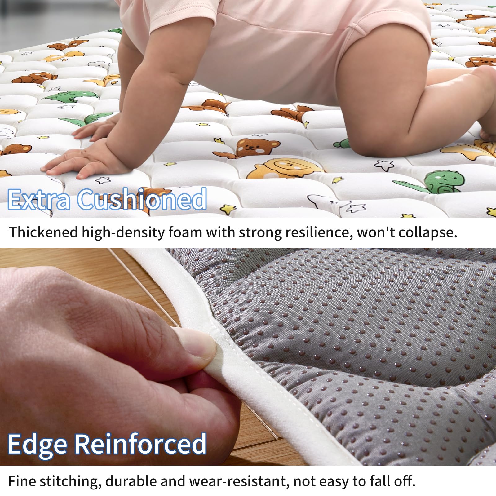 LILYVIBEBEARHAPPY Machine-washable surface for quick cleanup after spills.