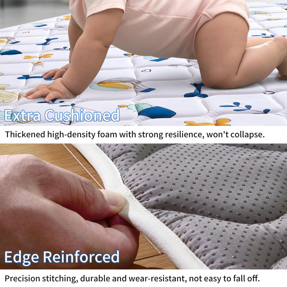 LILYVIBEBEARHAPPY non-slip bottom ensures stable play area for active babies.