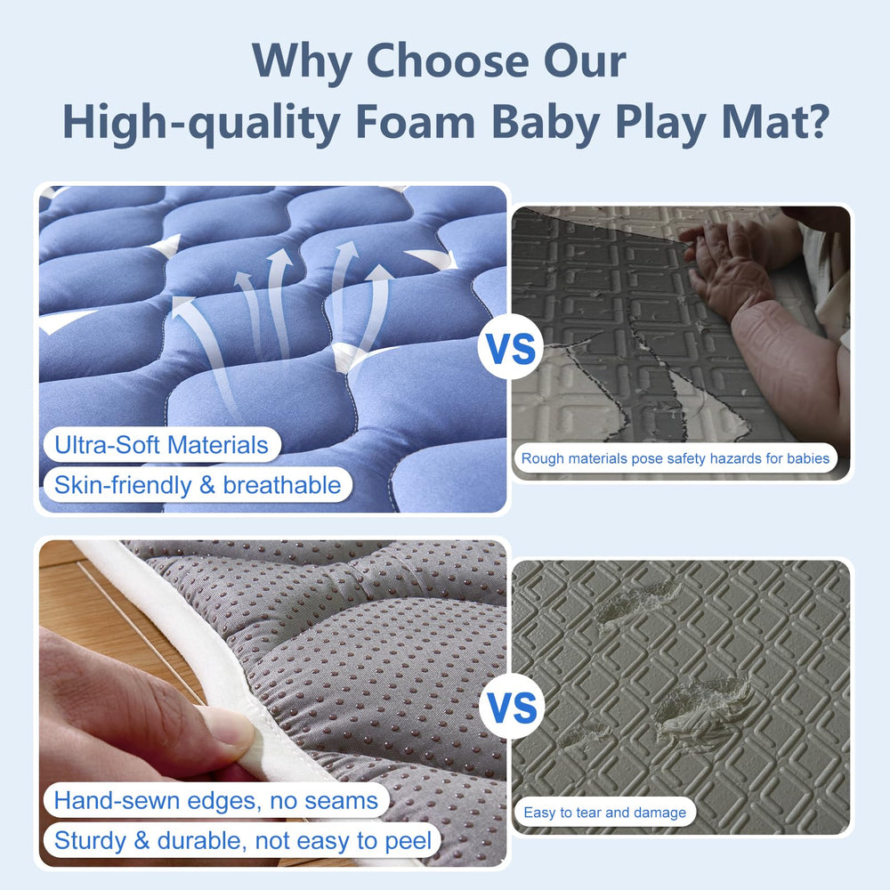 LILYVIBEBEARHAPPY non-slip bottom keeps mats in place during play
