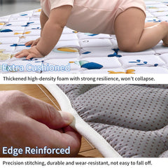 LILYVIBEBEARHAPPY non-slip bottom ensures stable play area for active babies.