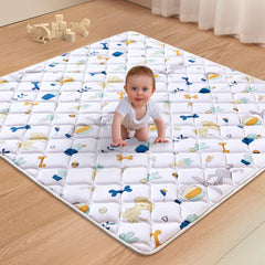 LILYVIBEBEARHAPPY premium foam baby play mat with thickened surface for extra cushioning.
