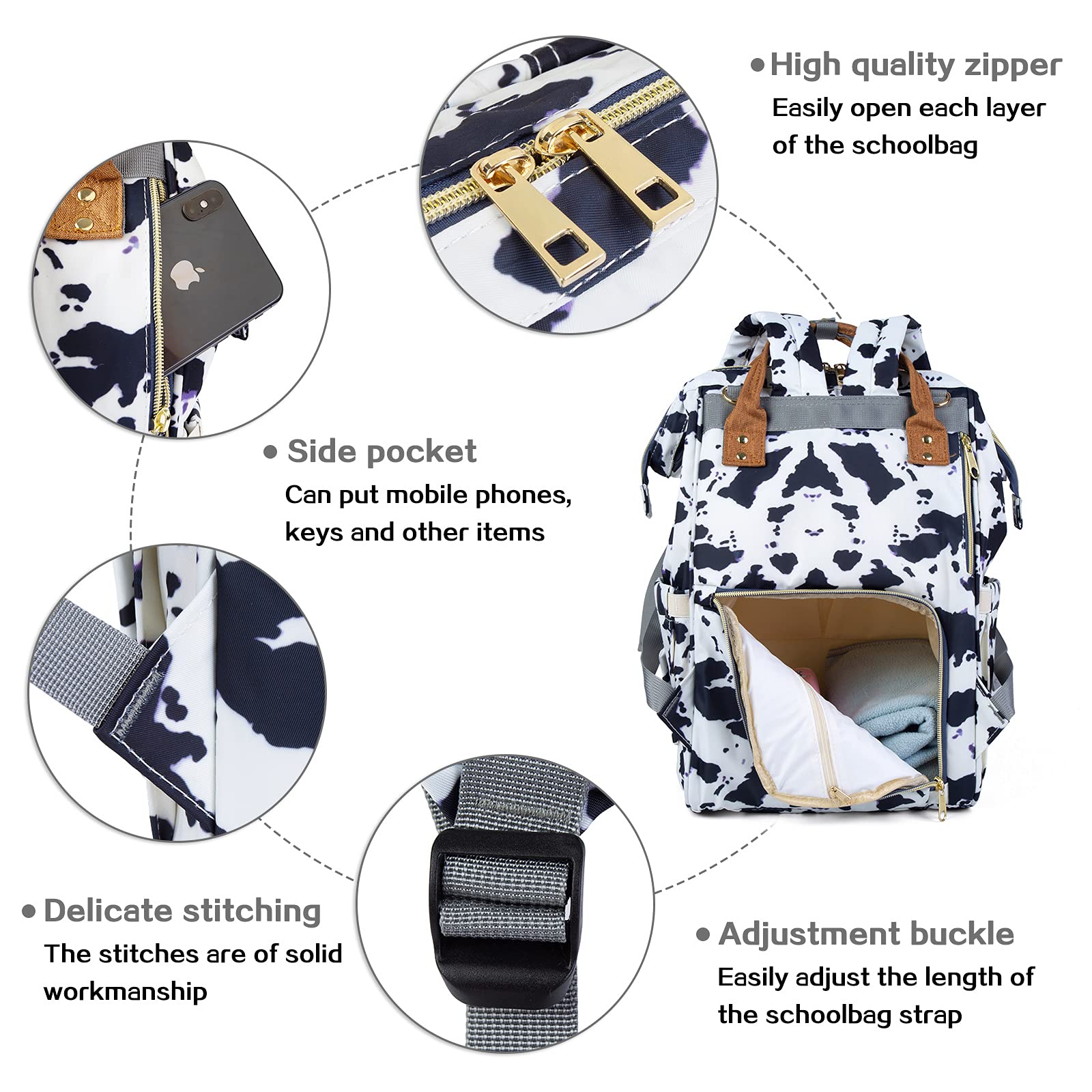 LIMHOO back-entry zipper design eases loading and quick access.