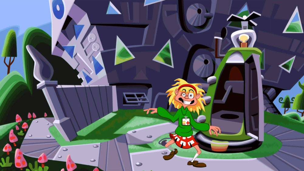 Limited Run Day of the Tentacle Remastered character scenes conveying quirky humor and storytelling.